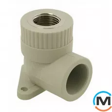 Настенное колено с металлом. внутренней резьбой ASG 20*1/2" ППР (Серый), фото 