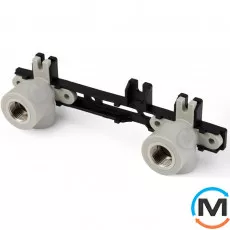 Коліно настінне ПВР (Сірий) підв. для змішувача 20х1/2" ASG PROFI, фото 