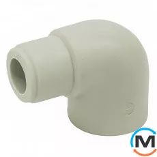 Коліно ППР (Сірий) 32x90 внутрішнє/зовнішнє ASG, Діаметр (мм): 32, Кут: 90, фото 