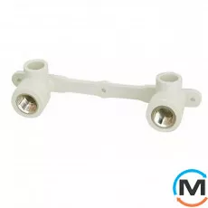 Настінне коліно подвійне для змішувача ASG 20х1/2 ППР (Сірий), фото 