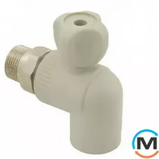 Кран радіаторний ASG 25 без гумки ASG ППР (Сірий), Діаметр (мм): 25, фото 