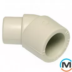 Коліно ППР (Сірий) 25x45 внутрішнє/зовнішнє ASG, Діаметр (мм): 25, Кут: 45, фото 