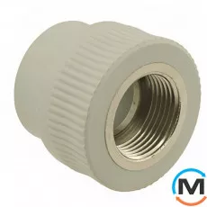 Муфта ППР (Сірий) 32х3/4" ВР ASG, фото 