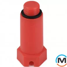 Пробка з різьбленням ASG 1/2" Л червона ППР (Сірий), фото 
