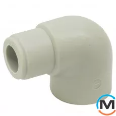 Колено ASG внутреннее/наружное 90*х25 ППР (Серый), Диаметр (мм): 25, Угол: 90, фото 