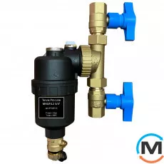 Магнітний проточний фільтр із кранами Tervix Pro Line MAGFIL2 3/4", фото 