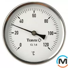 Термометр BiTh Tervix Pro Line 63/150 0-120C 1/2" акс., Довжина штока (мм): 150, Діаметр корпусу (мм): 63, фото 