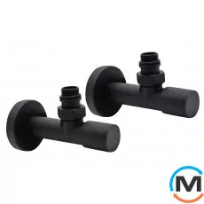 Комплект дизайн кранів ARTTIDESIGN подовжений 1/2” x 1/2” чорний матовий, Колір: Чорний, фото 