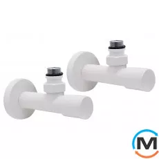 Комплект дизайн кранів ARTTIDESIGN подовжений 1/2” x 1/2” білий матовий, Колір: Білий, фото 