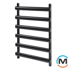 Дизайнерський сушка для рушників ARTTIDESIGN Menton 6/744 чорний матовий, Колір: Чорний, Висота (мм): 744, Кількість секцій: 6, фото 