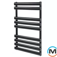 Дизайнерський сушка для рушників ARTTIDESIGN Miramar 9/820 чорний матовий, Колір: Чорний, Висота (мм): 820, Кількість секцій: 9, фото 