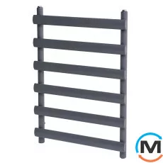 Дизайнерський сушки для рушників ARTTIDESIGN Menton 6/744 сірий, Колір: Сірий, Висота (мм): 744, Кількість секцій: 6, фото 