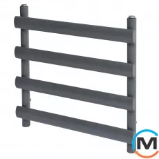 Дизайнерський сушки для рушників ARTTIDESIGN Menton 4/496 сірий матовий, Колір: Сірий, Висота (мм): 496, Кількість секцій: 4, фото 