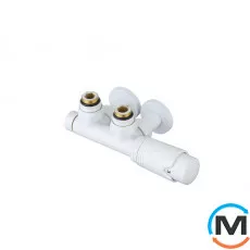 Термостатичний комплект ARTTIDESIGN для нижнього підключення 1/2 50мм "БІНОКЛЬ" білий., Колір: Білий, фото 