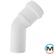 Коліно каналізаційне Magnaplast 32/15, Варіант: Просте, Вид каналізації: Внутрішня, Тип каналізації: Проста, Градус (град.): 15, Діаметр (мм): 32, Матеріал: Поліпропілен PPR, фото 
