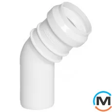 Коліно каналізаційне Magnaplast 32/45, Варіант: Просте, Вид каналізації: Внутрішня, Тип каналізації: Проста, Градус (град.): 45, Діаметр (мм): 32, Матеріал: Поліпропілен PPR, фото 