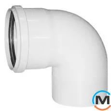 Коліно каналізаційне Magnaplast 32/88,5, Варіант: Просте, Вид каналізації: Внутрішня, Тип каналізації: Проста, Градус (град.): 90, Діаметр (мм): 32, Матеріал: Поліпропілен PPR, фото 