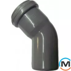 Коліно каналізаційне Magnaplast 160/45, Варіант: Просте, Вид каналізації: Внутрішня, Тип каналізації: Проста, Градус (град.): 45, Діаметр (мм): 160, Матеріал: Поліпропілен PPR, фото 