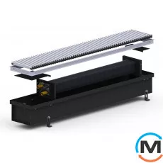 Внутрипольный конвектор Carrera 4S.Black.180.3000.110, Тип конвектора: Без вентилятора, Корпус конвектора: Металл в черном цвете, Кол-во теплообменников: 1, Глубина (мм): 110, Ширина (мм): 180, Длина (мм): 3000, фото 