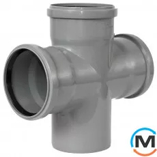 Хрестовина каналізаційна Magnaplast 50/50/50, Варіант: 50/50/50, Вид каналізації: Внутрішня, Тип каналізації: Проста, Градус (град.): 90, Діаметр (мм): 50, Матеріал: Поліпропілен PPR, фото 