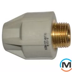 Полипропиленовый переходник 20 х 1/2 "С KAN ppr, Тип резьбы: Наружная, Диаметр резьбы: 1/2", Диаметр (мм): 20, фото 