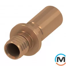 Переходник TECE (пресс) на медную трубу 14x18 / 15Cu, Модификация: 14x18 / 15Cu, Диаметр (мм): 14, Рабочее давление (бар): 10, Материал: Латунь, фото 