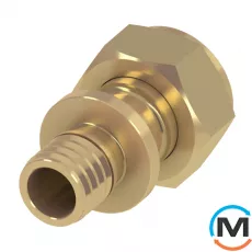 Переходник TECE прямой с накидной гайкой 50 х 1 3/4 ", Тип резьбы: Накидная гайка, Диаметр резьбы: 1 3/4", Модификация: Под прокладку, Диаметр (мм): 50, Рабочее давление (бар): 10, Материал: Латунь, фото 