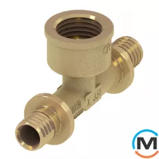 Тройник TECE с внутренней резьбой 50 х 1/2 "х 50, Тип резьбы: Внутренняя, Диаметр резьбы: 1/2", Диаметр (мм): 50, Рабочее давление (бар): 10, Материал: Латунь, фото 