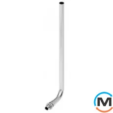 Трубка TECE для подключения радиаторов, "Г" образная 14х15, L = 330мм, Модификация: "Г" образная 14х15, L = 330мм, Диаметр (мм): 14, Рабочее давление (бар): 10, Материал: Медь никелированная, фото 