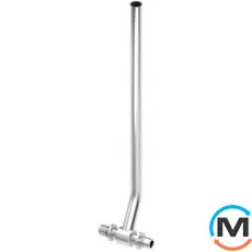 Трубка TECE для підключення радіаторів, "Т" подібна 20х15, L = 330мм, Модифікація: "Т" подібна 20х15, L = 330мм, Діаметр (мм): 20, Робочий тиск (бар): 10, Матеріал: Мідь нікельована, фото 