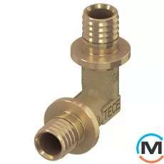 Уголок TECE соединяющий 90 °, 14х14, Вариант: Обычный, Диаметр (мм): 14, Угол: 90, Рабочее давление (бар): 10, Материал: Латунь, фото 