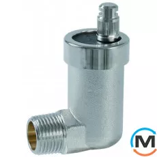 Автоматичний відвідник повітря кутовий Afriso 1/2" латунь, Діаметр різьблення: 1/2", Виконання: Кутовий, Матеріал: Латунь, фото 