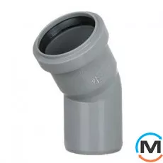 Коліно каналізаційне Magnaplast 50/30, Варіант: Просте, Вид каналізації: Внутрішня, Тип каналізації: Проста, Градус (град.): 30, Діаметр (мм): 50, Матеріал: Поліпропілен PPR, фото 