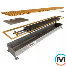 Внутрипольный конвектор Polvax KE.230.1000.65, Тип конвектора: Без вентилятора, Корпус конвектора: Нержавеющая сталь, Кол-во теплообменников: 1, Глубина (мм): 65, Ширина (мм): 230, Длина (мм): 1000, фото 