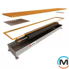 Внутрипольный конвектор Polvax KE.230.1000.78, Тип конвектора: Без вентилятора, Корпус конвектора: Нержавеющая сталь, Кол-во теплообменников: 1, Глубина (мм): 78, Ширина (мм): 230, Длина (мм): 1000, фото 