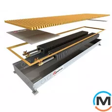 Внутрипольный конвектор Polvax KEM.380.1000.90, Тип конвектора: Без вентилятора, Корпус конвектора: Нержавеющая сталь, Кол-во теплообменников: 2, Глубина (мм): 90, Ширина (мм): 380, Длина (мм): 1000, фото 