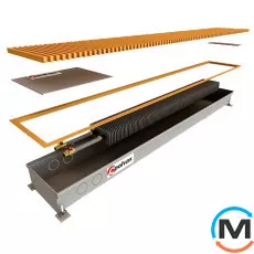 Внутрипольный конвектор Polvax KV.230.1500.78, Тип конвектора: С вентилятором, Корпус конвектора: Нержавеющая сталь, Кол-во теплообменников: 1, Напряжение вентилятора: 12 V, Глубина (мм): 78, Ширина (мм): 230, Длина (мм): 1500, фото 