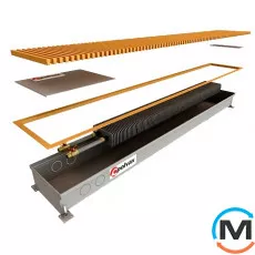 Внутрипольный конвектор Polvax KV.PLUS.PREMIUM.300.3000.120, Тип конвектора: С вентилятором, Корпус конвектора: Нержавеющая сталь, Кол-во теплообменников: 1, Напряжение вентилятора: 24 V, Глубина (мм): 120, Ширина (мм): 300, Длина (мм): 3000, фото 