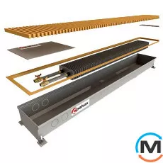 Внутрипольный конвектор Polvax KV.PREMIUM.300.2000.90, Тип конвектора: С вентилятором, Корпус конвектора: Нержавеющая сталь, Кол-во теплообменников: 1, Напряжение вентилятора: 24 V, Глубина (мм): 90, Ширина (мм): 300, Длина (мм): 2000, фото 