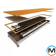 Внутрипольный конвектор Polvax KVM.360.3000.78, Тип конвектора: С вентилятором, Корпус конвектора: Нержавеющая сталь, Кол-во теплообменников: 2, Напряжение вентилятора: 12 V, Глубина (мм): 78, Ширина (мм): 360, Длина (мм): 3000, фото 