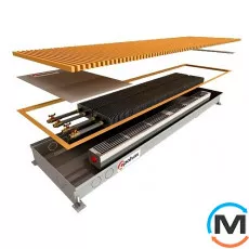 Внутрипольный конвектор Polvax KVM.PLUS.380.2500.120, Тип конвектора: С вентилятором, Корпус конвектора: Нержавеющая сталь, Кол-во теплообменников: 2, Напряжение вентилятора: 12 V, Глубина (мм): 120, Ширина (мм): 380, Длина (мм): 2500, фото 