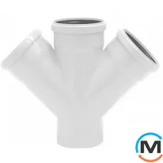 Хрестовина одноплощинна Rehau Raupiano Plus 160/110/110 45 °, Варіант: Одноплощинна, Вид каналізації: Внутрішня, Тип каналізації: Безшумна, Градус (град.): 45, Модифікація: 160/110/110 45, Діаметр (мм): 160, Матеріал: Поліпропілен PPR, фото 