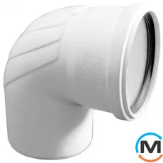 Відведення Rehau Raupiano Plus подовжений 90 87 °, Варіант: Подовжений, Вид каналізації: Внутрішня, Тип каналізації: Безшумна, Градус (град.): 90, Діаметр (мм): 90, Матеріал: Поліпропілен PPR, фото 