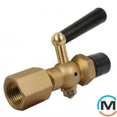 Триходовий кран Afriso 1/2" х 1/2" вихід для манометр внутр. 1/2", фото 