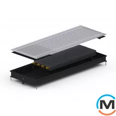 Внутрипольный конвектор Carrera C2.Black.380.3000.65, Тип конвектора: Без вентилятора, Корпус конвектора: Металл в черном цвете, Кол-во теплообменников: 2, Глубина (мм): 65, Ширина (мм): 380, Длина (мм): 3000, фото 