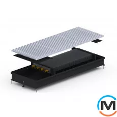 Внутрипольный конвектор Carrera C2.Black.380.2250.90, Тип конвектора: Без вентилятора, Корпус конвектора: Металл в черном цвете, Кол-во теплообменников: 2, Глубина (мм): 90, Ширина (мм): 380, Длина (мм): 2250, фото 