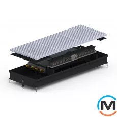 Внутрипольный конвектор Carrera CV2.Black.380.1500.90, Тип конвектора: С вентилятором, Корпус конвектора: Металл в черном цвете, Кол-во теплообменников: 2, Глубина (мм): 90, Ширина (мм): 380, Длина (мм): 1500, фото 