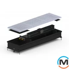 Внутрипольный конвектор Carrera CV.Black.280.2750.120, Тип конвектора: С вентилятором, Корпус конвектора: Металл в черном цвете, Кол-во теплообменников: 1, Глубина (мм): 120, Ширина (мм): 280, Длина (мм): 2750, фото 