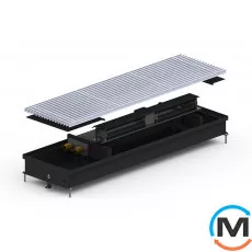 Внутрипольный конвектор Carrera CV.Black.250.1500.90, Тип конвектора: С вентилятором, Корпус конвектора: Металл в черном цвете, Кол-во теплообменников: 1, Глубина (мм): 90, Ширина (мм): 250, Длина (мм): 1500, фото 