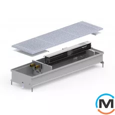 Внутрипольный конвектор Carrera CV.Inox.280.1500.120, Тип конвектора: С вентилятором, Корпус конвектора: Нержавеющая сталь, Кол-во теплообменников: 1, Глубина (мм): 120, Ширина (мм): 280, Длина (мм): 1500, фото 